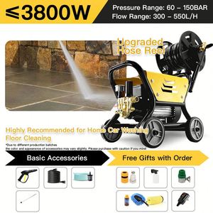 Idropulitrice Industriale <span class=keywords><strong>ad</strong></span> Alta Pressione in Ferro, 180 Bar, 5 HP, Pompa Elettrica per Pulizia Superfici Auto - Product Image 6