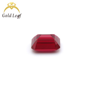 Goldleaf Emerald Cut Cultivo Rubí Piedras preciosas <span class=keywords><strong>de</strong></span> laboratorio sueltas 1mm-6mm Diamante rojo <span class=keywords><strong>sangre</strong></span> - Product Image 3