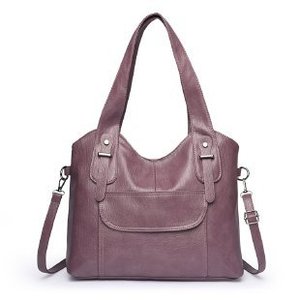 New Fashion High-End Large Capacity Two Soft Pu Leather Girls Handbag Casual Shoulder Tote <b>Bag</b> Durable Waterproof Portable - Product Image 3