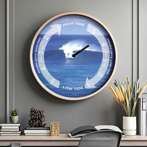Horloges murales à quartz rondes modernes et simples de 12 pouces en bois et plastique avec affichage à aiguilles pour salon, logo <span class=keywords><strong>personnalisé</strong></span>, vente en gros - Product Image 6