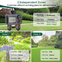 CCOWAY Arroseur intelligent extérieur à minuterie avec temporisation automatique de la pluie (7 jours) et double vanne pour l'irrigation domestique
