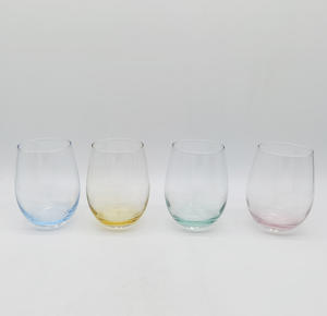 Gobelet réutilisable en verre rose haute transparence sans pied de 600 ml pour jus et boissons froides - Product Image 4