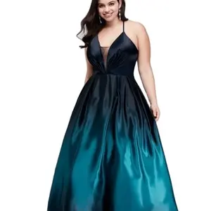 รอยัลสีฟ้ายาว Ballgown สปาเก็ตตี้สายชุดที่เป็นทางการ