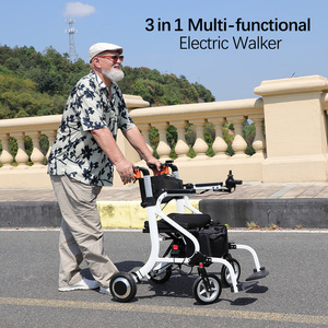 Venta caliente ayuda a la movilidad Rollator Walker plegable ligero aluminio potencia silla de ruedas eléctrica batería extraíble todo terreno - Product Image 2