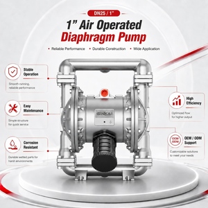 Pompe à diaphragme pneumatique double à commande pneumatique en acier inoxydable GinKai pour produits chimiques ARO - Bomba De Diafragma - Product Image 1