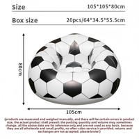 Fauteuil gonflable pliable en PVC écologique imperméable en forme de ballon de football pour le camping et l'extérieur