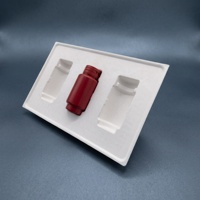 Boîte en pulpe moulée pressée à l'état humide de couleur naturelle pour produits de soin de la peau, emballage écologique