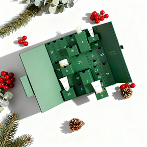 Boîte de calendrier de l'<span class=keywords><strong>avent</strong></span> beauté personnalisée de 24 jours pour les soins de la peau et le maquillage, emballage en papier écologique, cadeau de Noël en forme de tiroir - Product Image 2