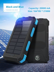 Power Bank <span class=keywords><strong>Portatile</strong></span> <span class=keywords><strong>Solare</strong></span> da 20000mAh, Grande Capacità, Doppia Illuminazione, Tre Protezioni di Ricarica, Display, Custodia e Bussola Integrati - Product Image 5