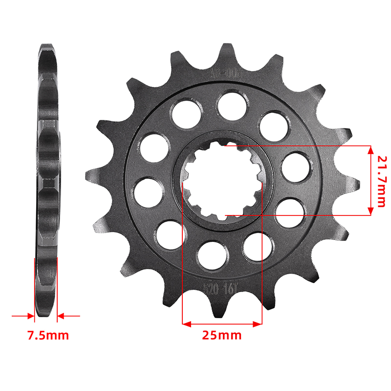 Motorcycle Spare Parts Carburizing Steel Front and Rear Sprocket