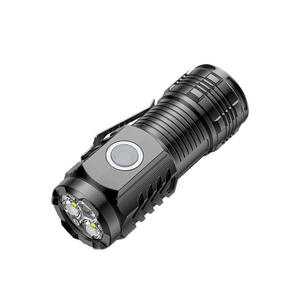 Mini lampe torche LED portable d'extérieur, super lumineuse, rechargeable, <span class=keywords><strong>trois</strong></span> <span class=keywords><strong>sources</strong></span> lumineuses puissantes pour le <span class=keywords><strong>camping</strong></span>, corps en ABS durable - Product Image 1