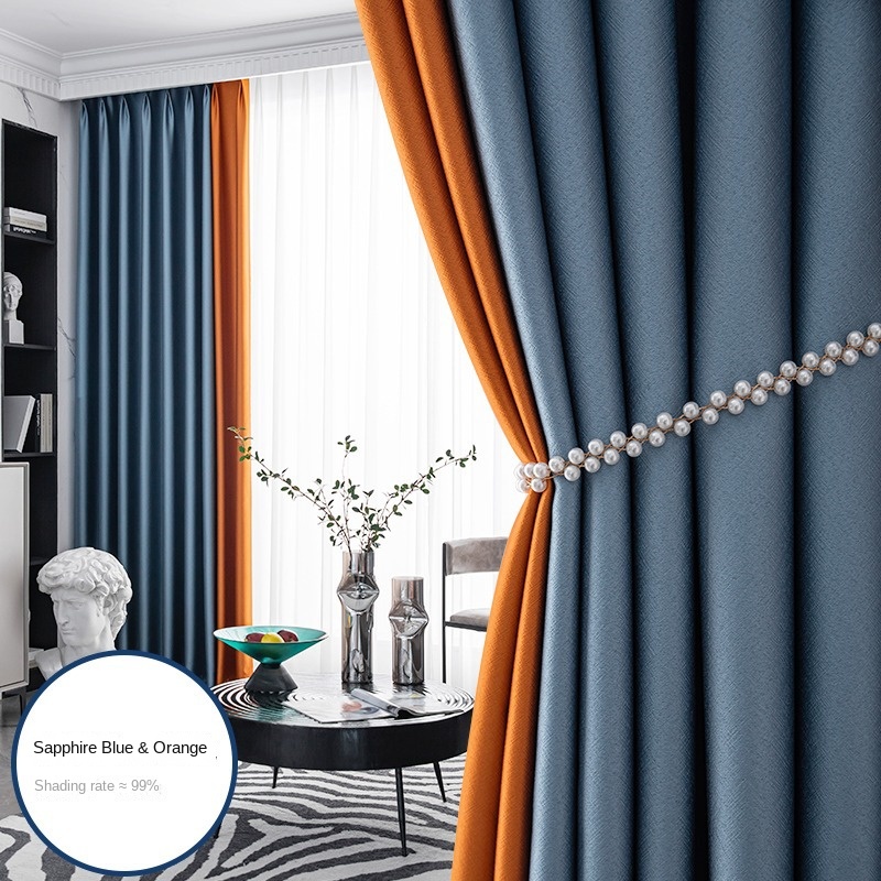 Sapphire blue + orange