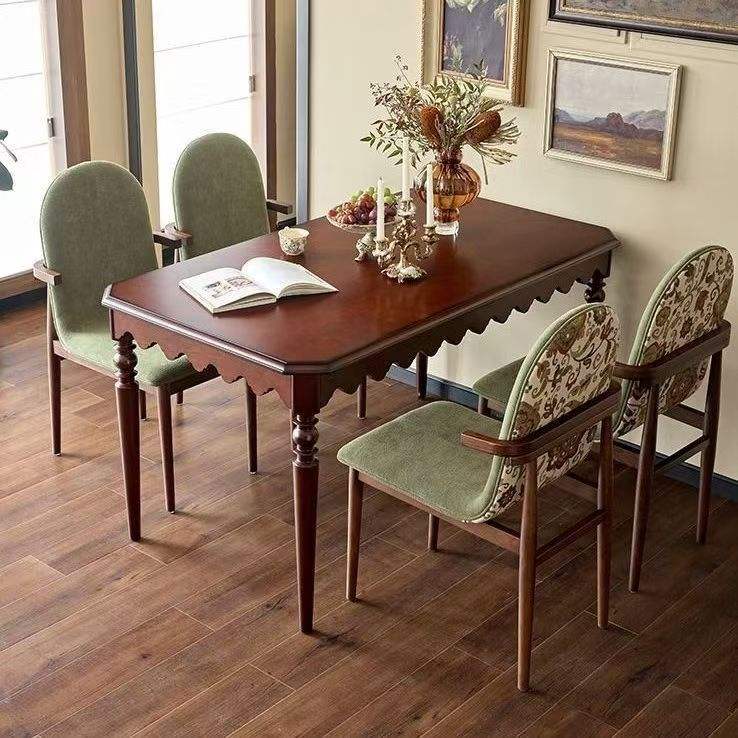 Walnut-colored, 1.2*0.70m, made of solid wood.