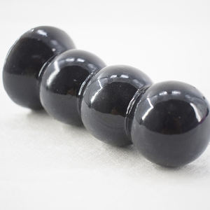 Luuk 14.5Cm 5.7 "Korte Anal Plug Dia 4.5Cm Dikke Butt Plug 3 Ballen Kraal Vormige Zwarte Pvc Anale Kralen Plug Dildo Met Zuignap - Product Image 4
