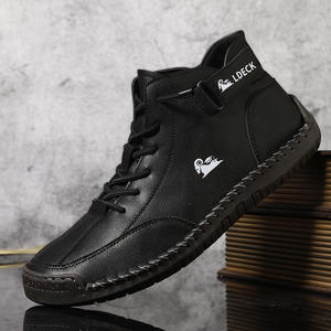 2026 New <b>Men</b> <b>Desert</b> <b>Boots</b> Suede Canvas Mesh All Seasons Waterproof High Gloss Business Casual High Top Ankle - Product Image 2