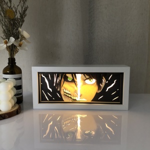 Lampe de nuit de bureau, lampe en papier sculpté d'anime, ornements, lampe en papier découpé, ombre, lampe <span class=keywords><strong>japonaise</strong></span> <span class=keywords><strong>manga</strong></span>, cadre photo, boîte à lumière - Product Image 1