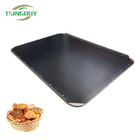 Plateau de cuisson en aluminium perforé avec revêtement PTFE et cadre en acier inoxydable 600x800mm, plaque de four industrielle robuste