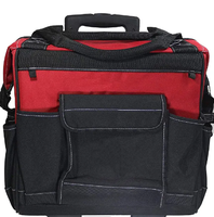 Sac à outils de réparation en gros, usine BSCI ISO, sac à outils d'électricien robuste avec roues, grande capacité, sac à outils de plombier