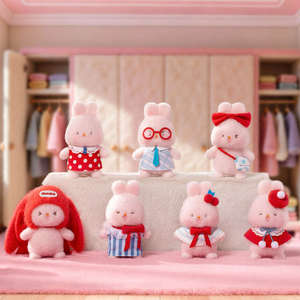 Boîte mystère en peluche <span class=keywords><strong>Momo</strong></span> Bunny Vitality Wardrobe, figurine tendance du lapin <span class=keywords><strong>Momo</strong></span>, joli porte-clés pour sac - Product Image 1