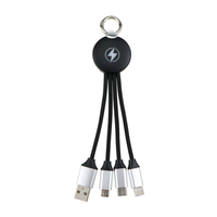 OEM 1.2M 3-en-1 100W Tressé USB-C Micro LED Affichage Câble de Charge Veste en Nylon iPhone Veilleuse Caméra de Charge Rapide