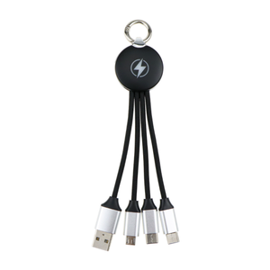 OEM 1.2M 3-en-1 100W Tressé USB-C Micro LED Affichage Câble de Charge Veste en Nylon iPhone Veilleuse Caméra de Charge Rapide - Product Image 1