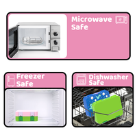 Boîte à lunch rectangulaire pour enfants Oumeng avec compartiments, sans BPA, en silicone écologique, boîte à bento et à collations avec séparateurs