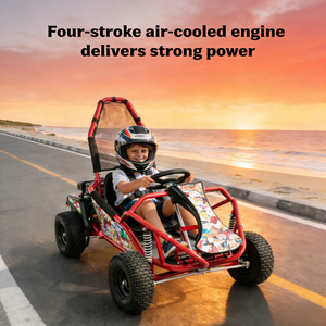 Kart à pédales <span class=keywords><strong>électrique</strong></span> et à essence 2 roues motrices pour l'extérieur, 98cc, 4 temps, puissance 500-<span class=keywords><strong>800W</strong></span>, vitesse maximale 25 km/h - Product Image 3