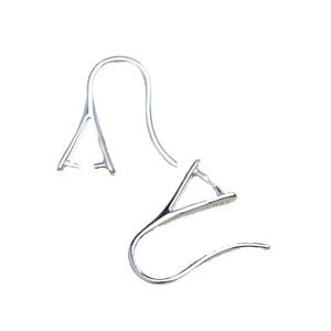 Accessoire DIY, support de boucles d'oreilles en argent S925 avec fond papillon plaqué or JG6009 pour perles Apple de 9 à 10 mm - Product Image 4