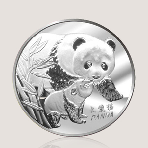 Zinc en relieve signo personalizado recuerdo aluminio plata metal chino <span class=keywords><strong>Panda</strong></span> <span class=keywords><strong>moneda</strong></span> - Product Image 1
