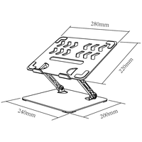 Nouveau support pliable pour ordinateur portable/tablette en acier au carbone moderne, réglable en hauteur, pour la maison/le bureau