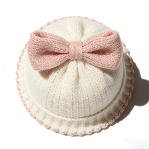 Oem/Odm Winter <b>Hat</b> With Bow for Bulk Orders Knit Beanie <b>Hat</b> Custom Logo Beanie Custom Embroidered Beanie <b>Hats</b> - Product Image 6