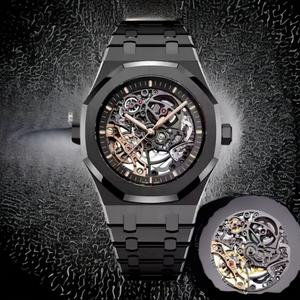 Reloj Mecánico de Pulsera para Hombre, con Movimiento Automático, Logotipo Personalizado, Diseño Original, Esqueleto - Product Image 1