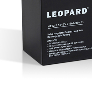 แบตเตอรี่ตะกั่วกรดปิดผนึกคุณภาพสูง LEOPARD HT12-7.5 12V 7.5Ah เหมาะสำหรับอุปกรณ์อิเล็กทรอนิกส์ของผู้บริโภค ของเล่น ไฟส่องสว่าง เครื่องมือไฟฟ้า 20 ชั่วโมง - Product Image 4