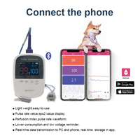 Oxymètre de pouls portable sans fil vétérinaire BLE, capteur Spo2, application gratuite, produit médical pour animaux de compagnie à distance