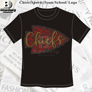Top Selling Chiefs Lady Iron-On <strong>Rhinestone</strong> Shirts Design Custom Logo <strong>Rhinestone</strong> Sheets for Clothing - Product Image 6