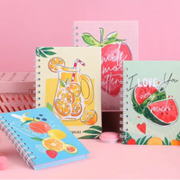Cuaderno Creativo con Espiral de Frutas de Dibujos Animados, Hojas Sueltas A5, Personalizado, Portátil, 60 Hojas, Impresión Digital, Modelo ZX 460, para Estudiantes Escolares