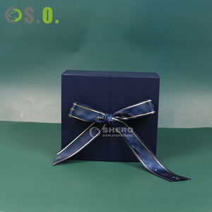 Customized logo New Arrival Double Open Packing <b>Gift</b> Boxes with <b>Ribbon</b> Closure - Product Image 1