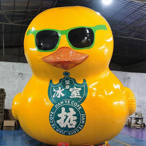 Canard géant gonflable en caoutchouc jaune, équipement de jeu d'amusement, canard jaune fixe à l'eau, personnage de dessin animé pour promotion - Product Image 3
