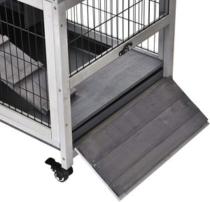 Conigliera in legno sopraelevata con gabbia per Habitat Indoor <span class=keywords><strong>Run</strong></span> & Wheels chiusa - Product Image 4