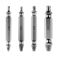 Outil d'extraction de vis à double tête en acier rapide métrique, finition sablée, pour retirer les vis cassées, embout de tournevis S2, jeu de fils cassés