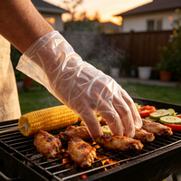 Gants jetables en TPE sans poudre pour la coloration des cheveux et la préparation des aliments