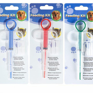 Puppies Kittens Veterinary Feeding Tool 2 Soft Tips Reusable Pet Medicine Feeder Syringe Pill Shooter - Product Image 1