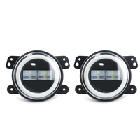LELANPU Luces Antiniebla, Accesorios Angel Eye DRL, Proyector Nebbia 2SMD de 4 Pulgadas, Lámpara LED de Conducción para Automóvil, Faros Antiniebla para Toyota Bugatti