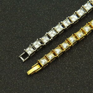 Hip-hop single-row square men's <b>bracelet</b>, personalized punk clubbing bar <b>bracelet</b>, <b>bracelet</b> jewelry. - Product Image 3