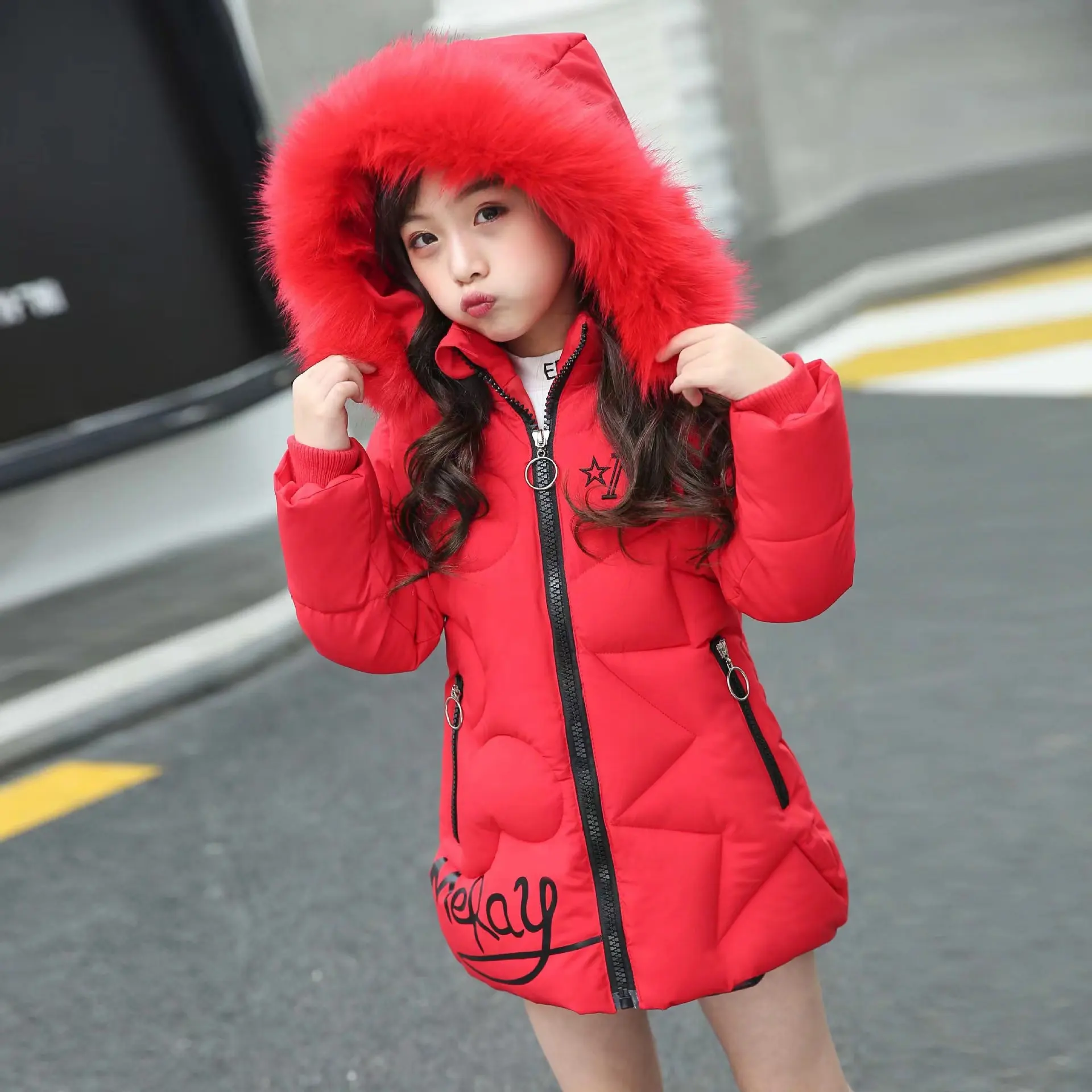 Chaqueta de plumón con capucha para niños y niñas, chaqueta de invierno personalizada, venta al por mayor