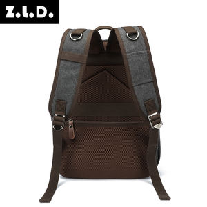 Холщовые повседневные спортивные рюкзаки ZUOLUNDUO для ноутбука с широким плечевым ремнем, дорожные рюкзаки, школьный рюкзак - Product Image 5