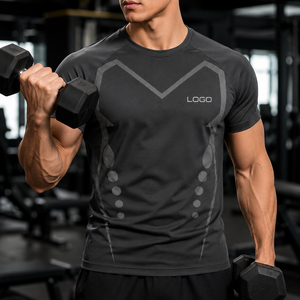 Custom LOGO Sports T-<b>Shirt</b> Men Quick Dry Polyester Short Sleeve Crew Neck Sublimation Print <b>Geometric</b> Pattern Multiple Colors - Product Image 5