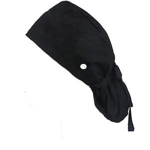 قبعة عمل متعددة الألوان بشعار قابل للتعديل ، قبعة قطن ، عصابة عرق ، ربطة عنق للظهر ، قبعات فرك جراحية ، قبعة تمريض مبطنة بالساتان للجنسين - Product Image 5