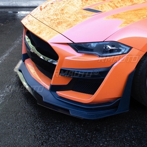 กันชนหน้ารถแบบคู่สไตล์ GT500สำหรับ Ford Mustang 2015-2021มุมสปอยเลอร์ตัวแยกปีกนกให้พอดีกับกันชนแนวคิด MP - Product Image 3