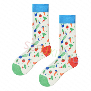 Calcetines de algodón Happy moda sueca color dibujos animados lindo gato flor <span class=keywords><strong>medias</strong></span> de media pantorrilla para Mujeres Hombres - Product Image 4